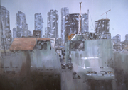 "City of glass I", view from a studio in Emily Carr